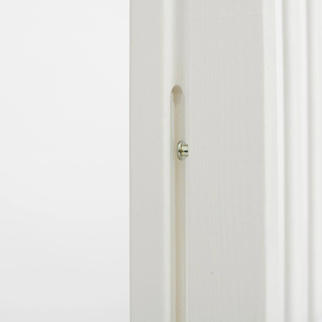 krevat bebe New Baby LILLY 120x60 cm me anësore që ulet me një dorë, 3 nivele të dyshemesë, dru pishe, i bardhë