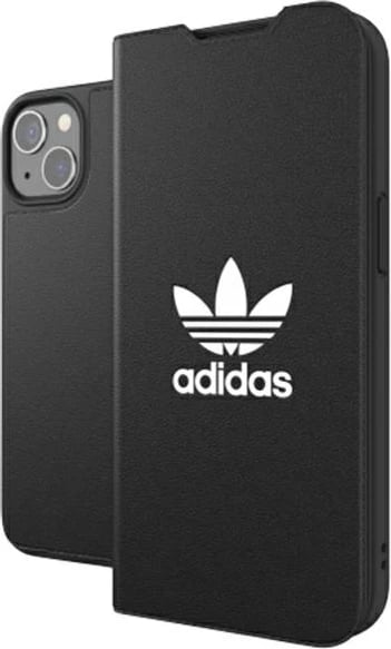 Mbështjellës Adidas OR Booklet Case BASIC për iPhone 13, 6.1", zi-bardhë