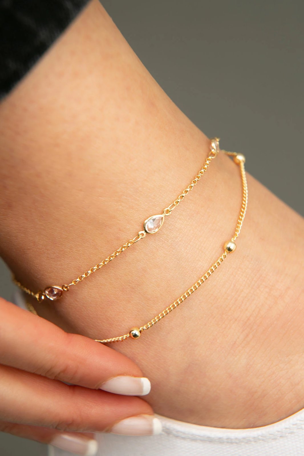 Byzylyk kyçin këmbës metalik, ngjyrë ari, ELKSLVR7022