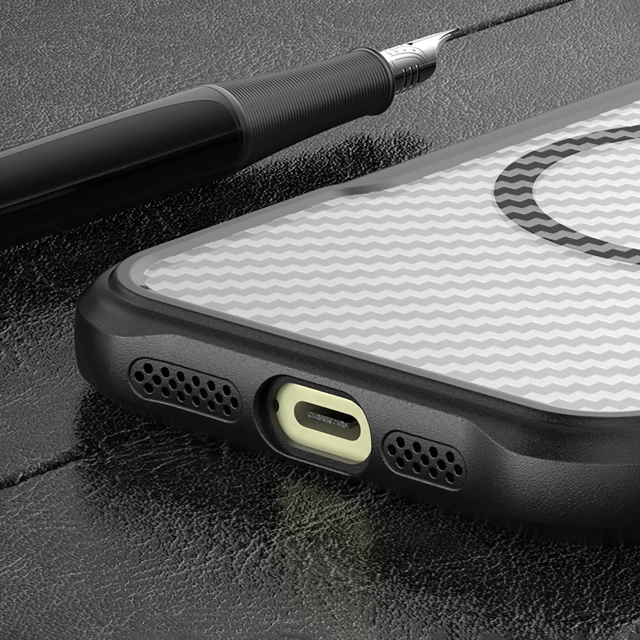 Mbështjellës Hurtel Leading Series MagSafe për iPhone 16 Pro Max, TPU, i zi