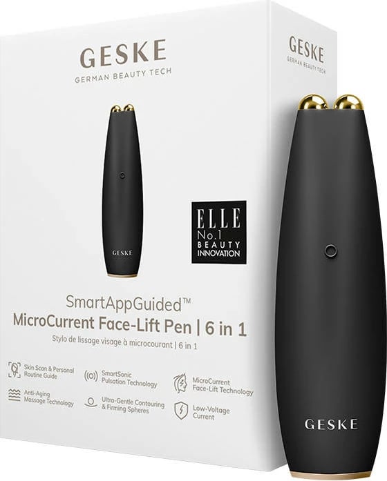 Pajisje ngritëse fytyre me mikro-kurrent Geske MicroCurrent Face-Lift Pen 6in1, gri