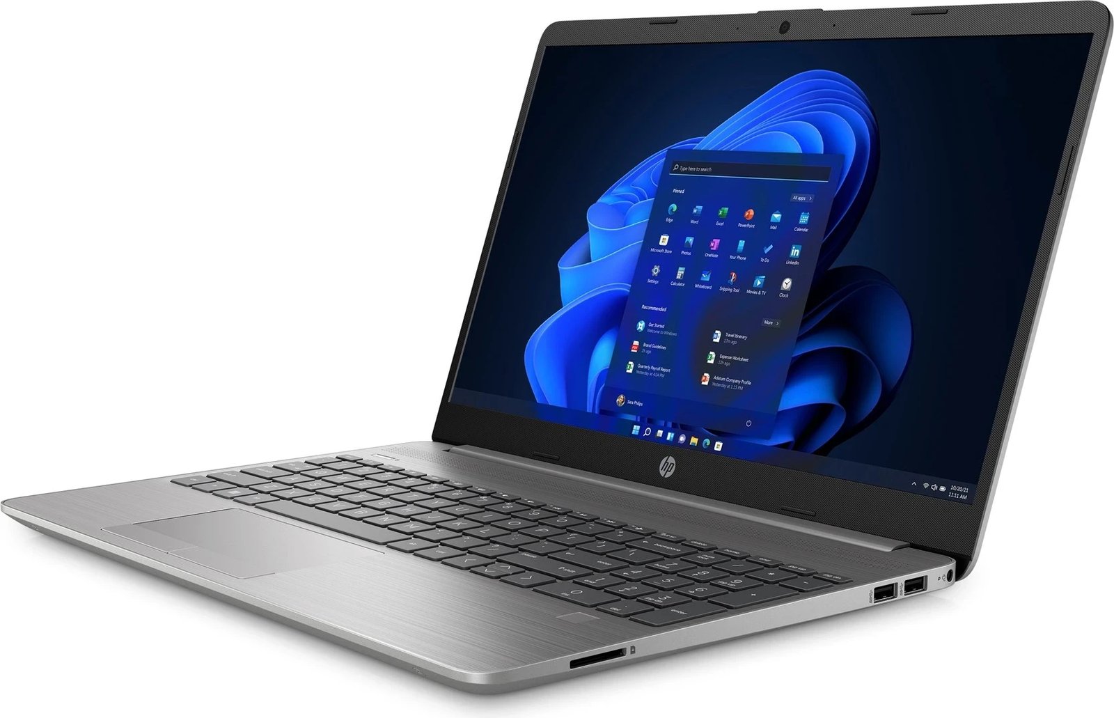 Laptopi HP 255 G9, 15.6' Full HD, AMD Ryzen™ 5, 8 GB RAM, 512 GB SSD, Wi-Fi 6, Asteroid Silver