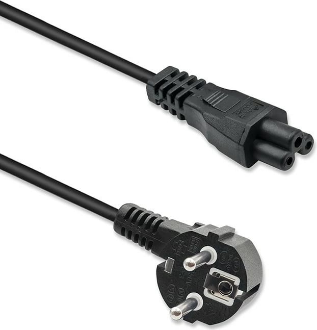 Kabllo furnizimi Qoltec 50458, IEC C5 në SCHUKO, 1.5m, e zezë