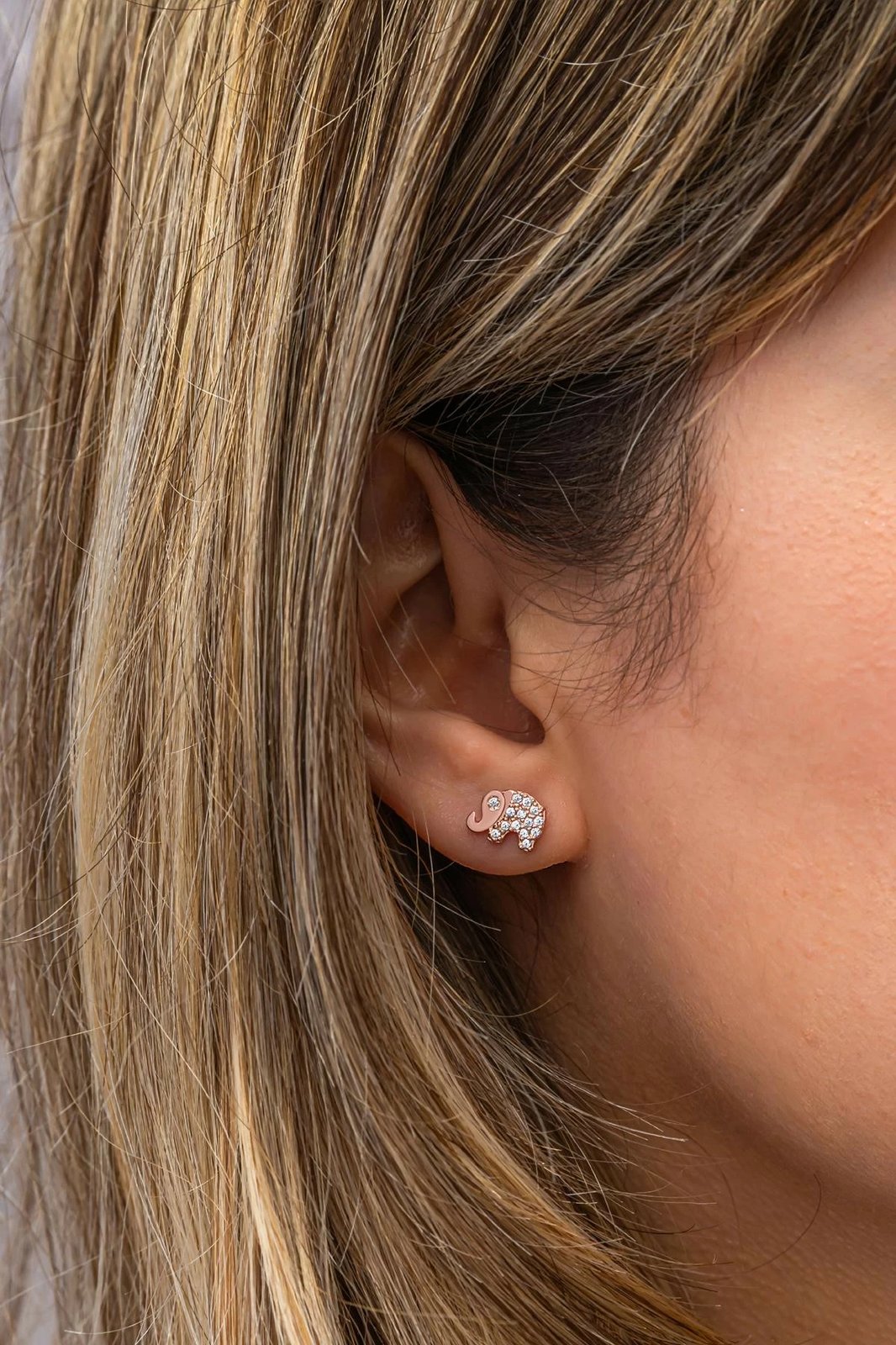 Vathë argjendi në formë elefanti, ngjyrë rozë, Jumeon, NRZ999633