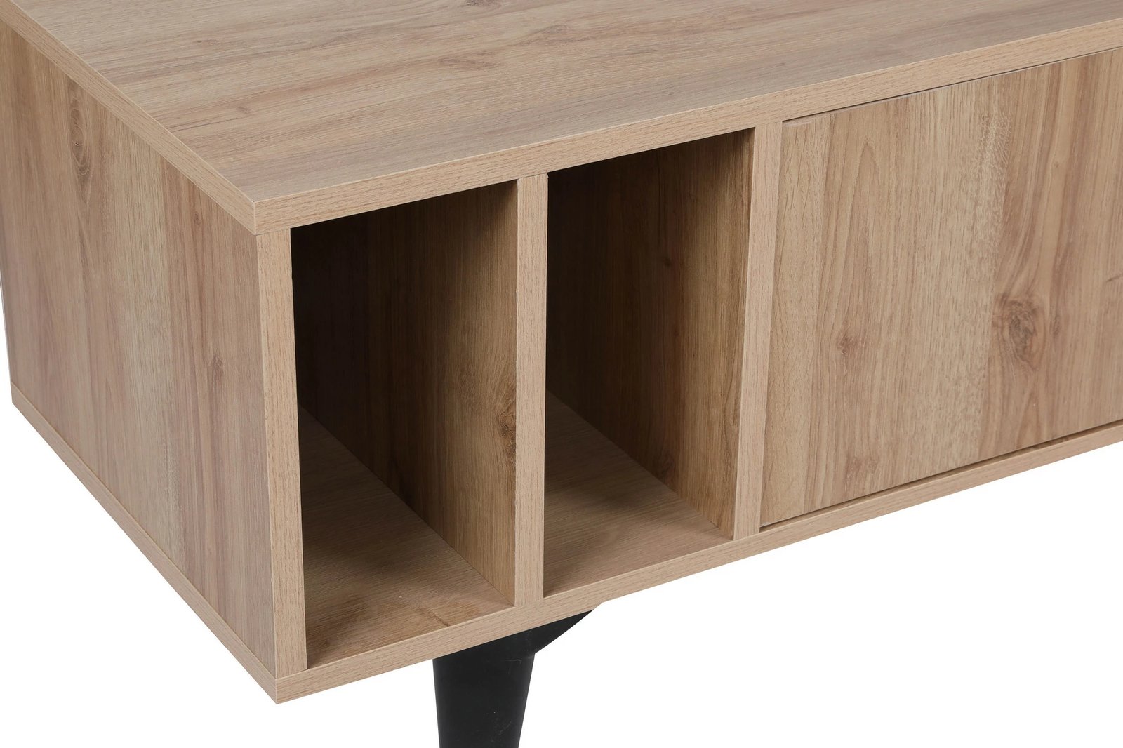 Komodë TV Skye Decor, ngjyrë lis dhe e zezë, Sidney