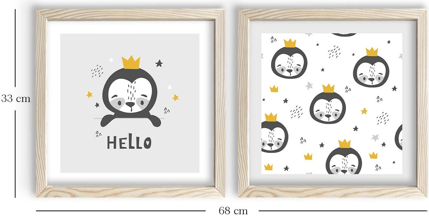 Pikturë dekorative me kornizë MDF (2 copë), Wallity, 2P3333KCT-017