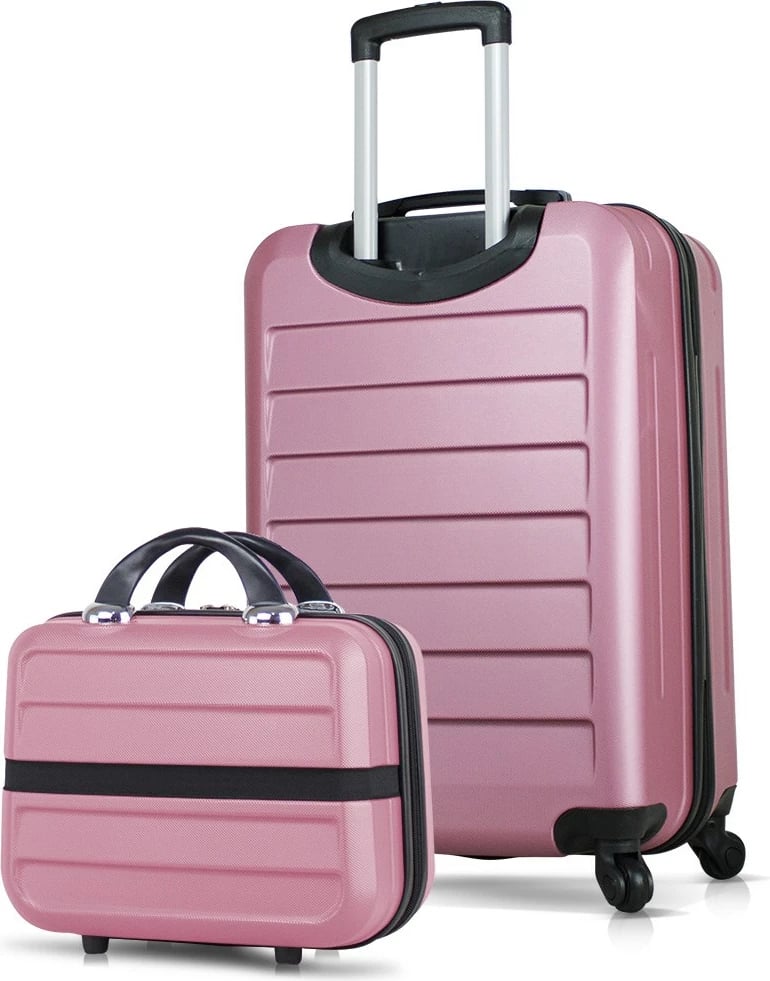 Set valixhesh (2 copë), ngjyrë rozë gold, Zoozie Bags, 8480