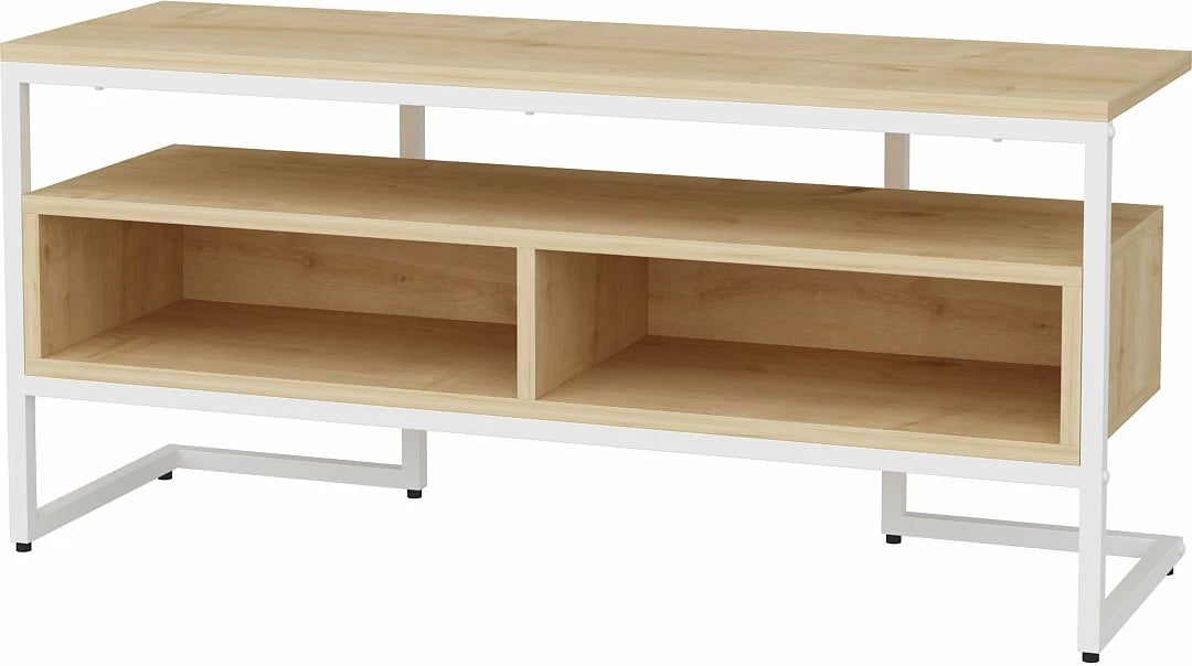 Komodë TV Hanah Home, Merrion, e bardhë dhe lis