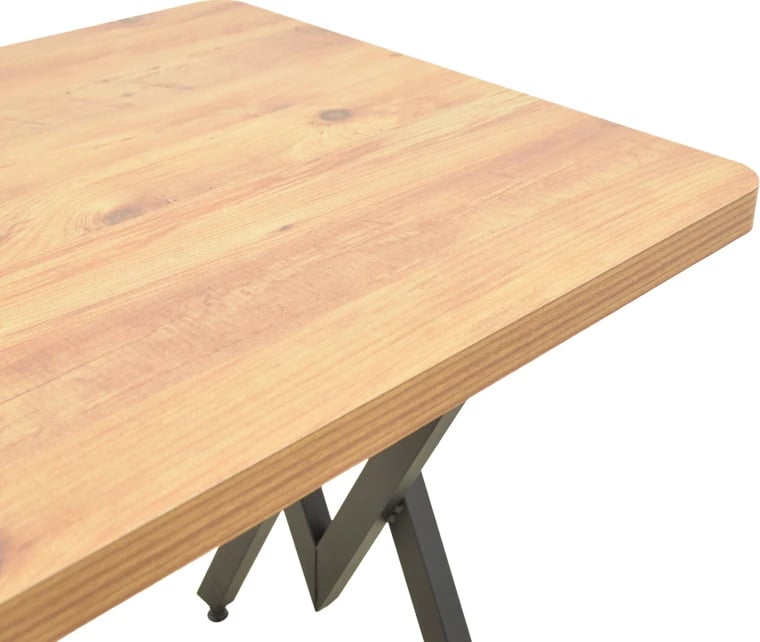 Tavolinë Vertex, ngjyrë lisi, këmbë metalike të zeza, 110x70x72cm