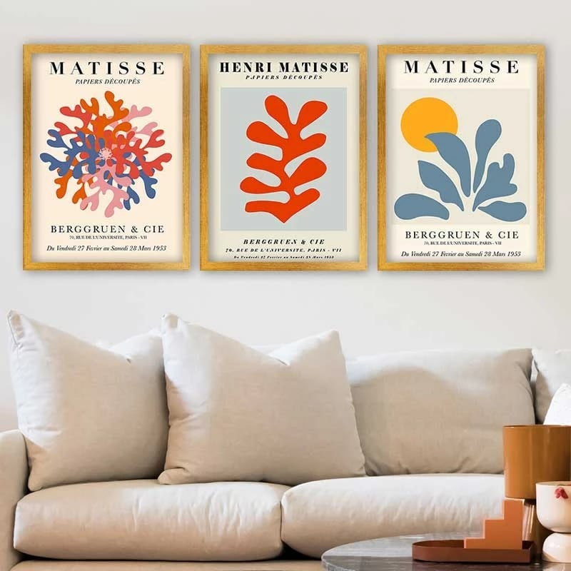 Piktura dekorative me kornizë, set prej 3 copash, Wallity, 3AC_UN161162 _3545