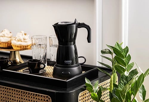 Kafeteri Moka elektrike, Camry, CR 4415, 300 ml 6 filxhanë, 480W, bazë 360°, e zezë