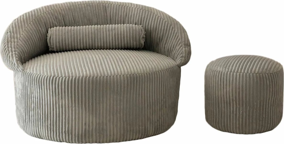 Set divan një vendësh me puf, Atelier del Sofa, anthracite