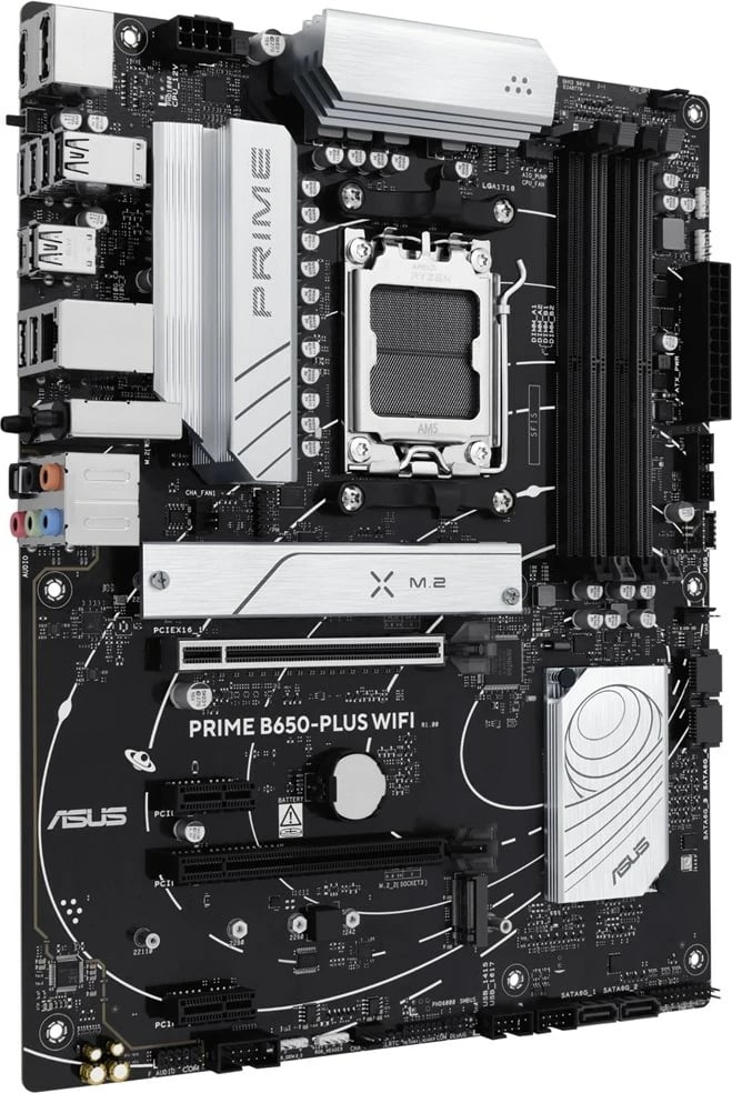 Pllakë amë ASUS PRIME B650-PLUS WIFI, Socket AM5, ATX, Wi-Fi 6E, e zezë