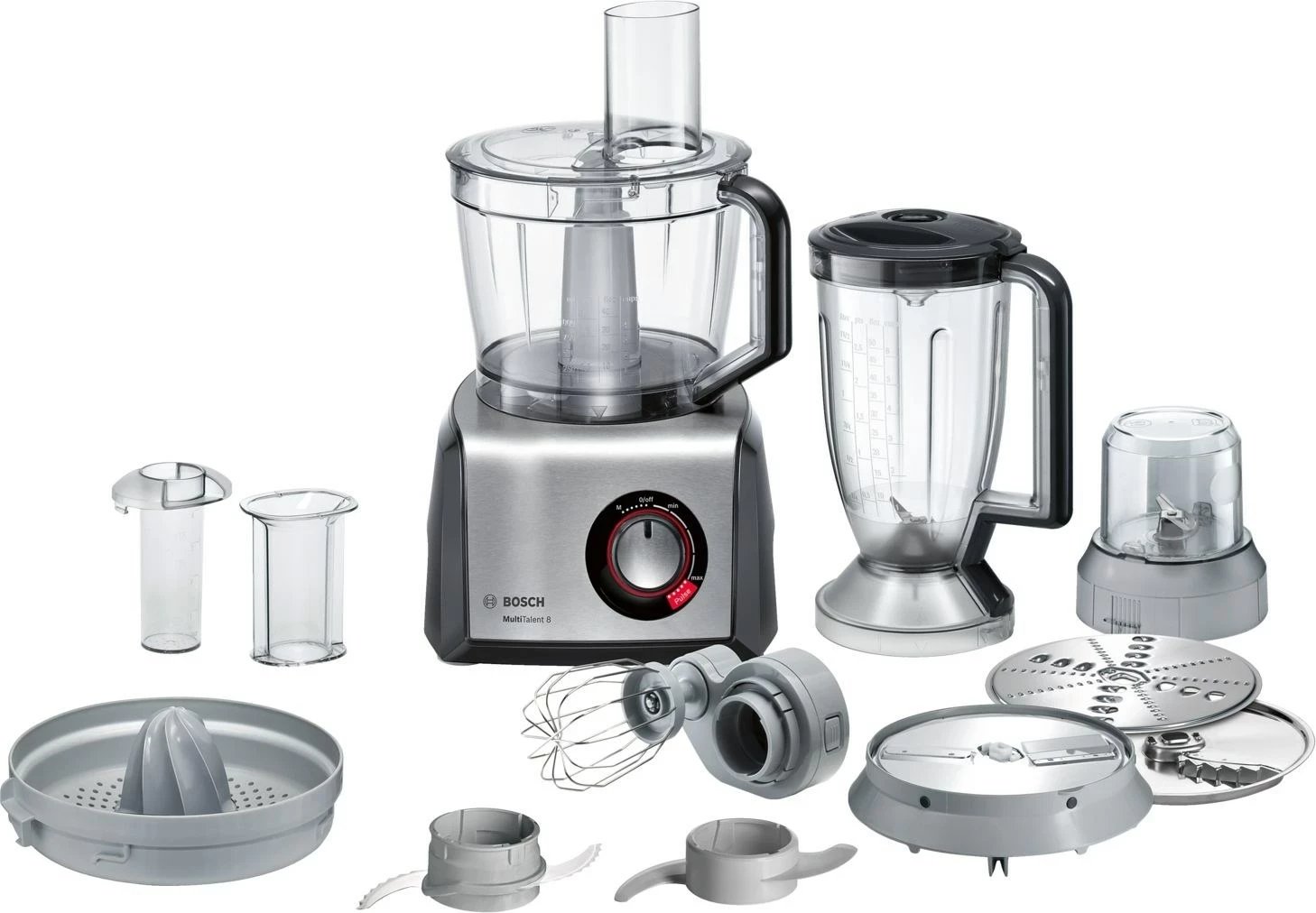 Procesor ushqimi Bosch MC812M844, 1250 W, 3.9 L, Inoks, i zi
