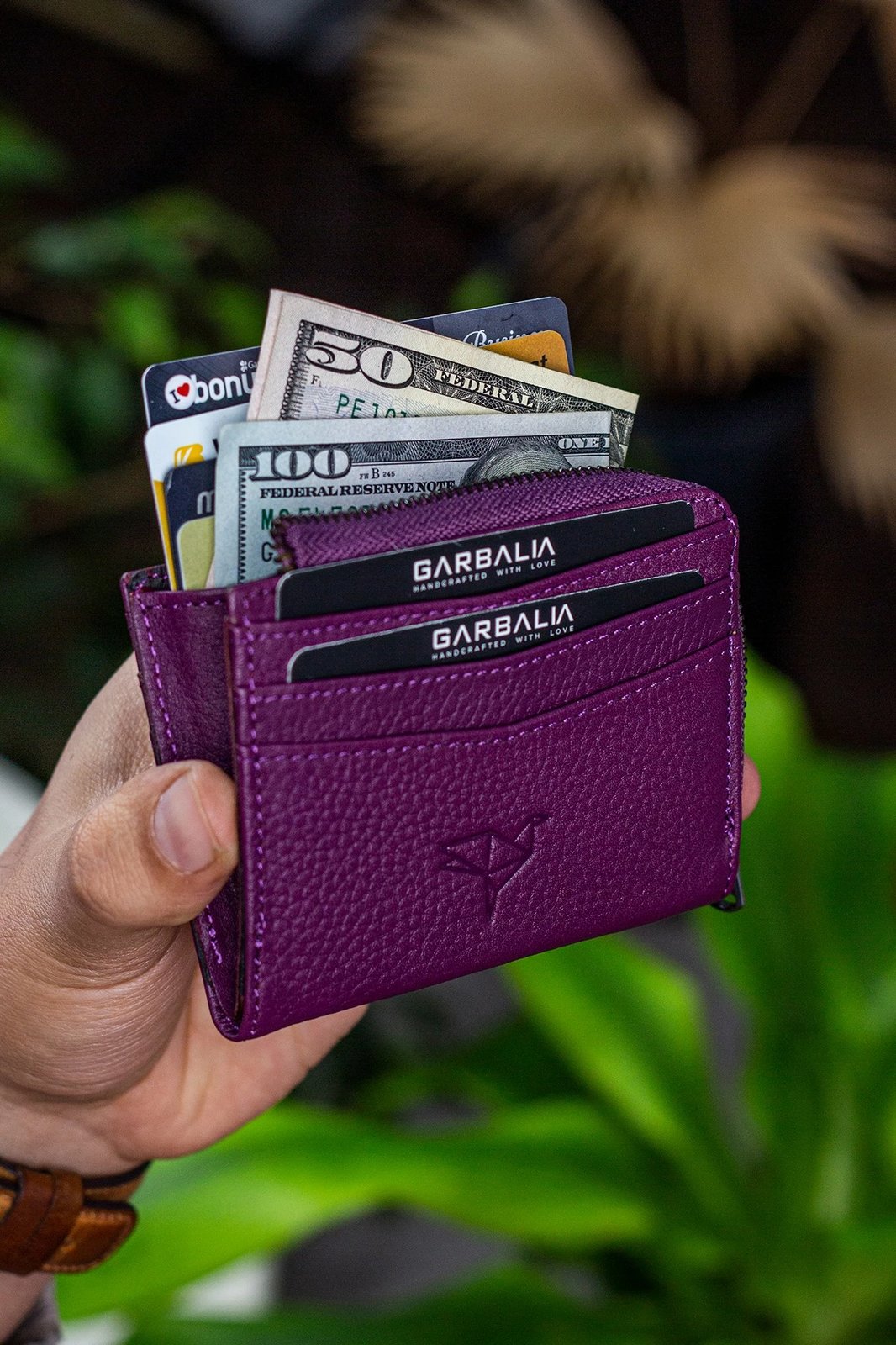 Mbajtës kartelash Zoozie Bags, Figo, ngjyrë damson