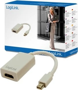 Adapter HDMI Mini DisplayPort LogiLink 0.1m, gri