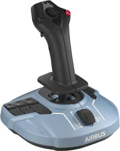Joystick fluturimi, Thrustmaster TCA Sidestick Airbus Edition 2960844, USB me kabllo, 17 butona, hat 8-drejtimësh, levë throttle me reverse, Black/Blue