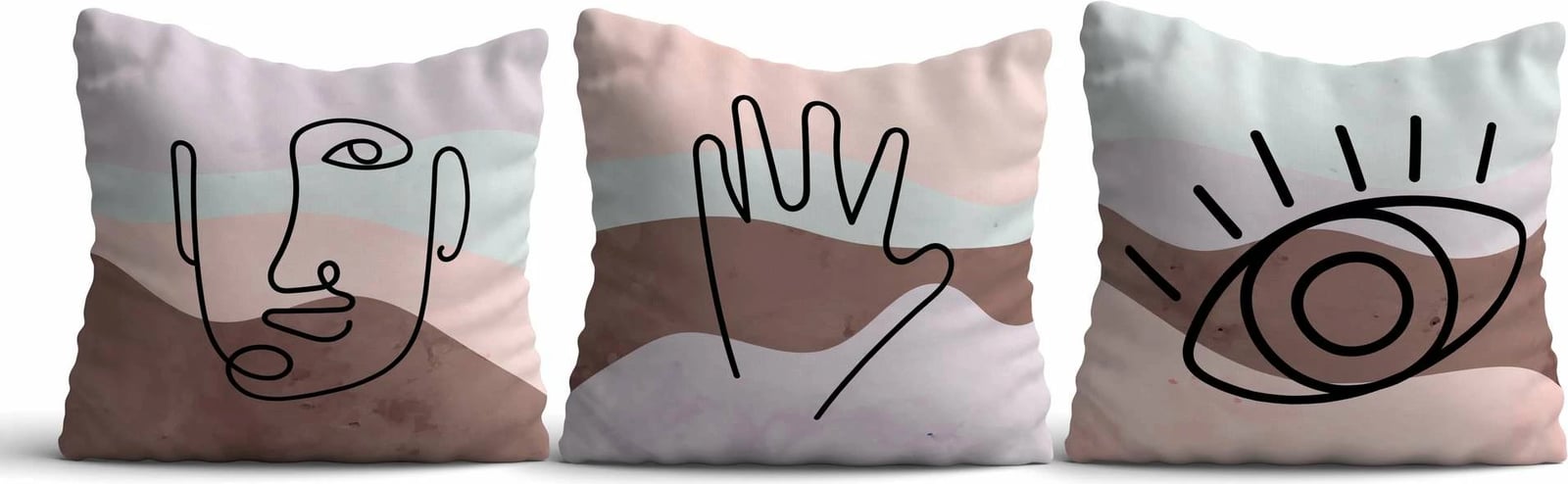 Set mbulesash për jastëkë (3 copë), dizajn Aberto, Asr_plw25 - 5