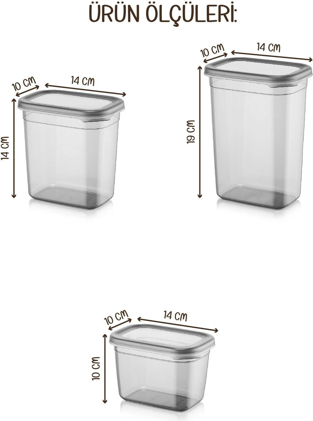 Set kuti për organizim (6 copë), ngjyrë antracit, BNMPEGYAR06-81115