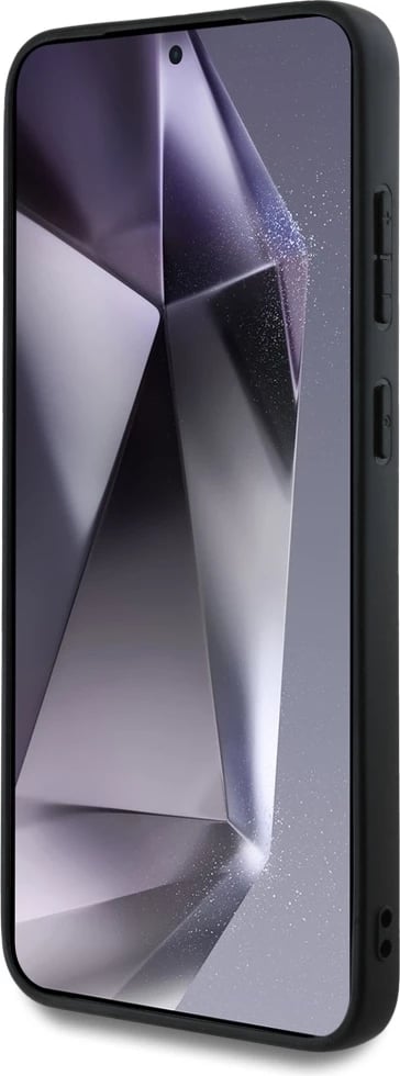 Mbështjellës Guess Leather 4G Colored Ring Classic Logo MagSafe për Samsung Galaxy S25, i zi Mbështjellës Guess Leather 4G Colored Ring Classic Logo MagSafe për Samsung Galaxy S25, i zi