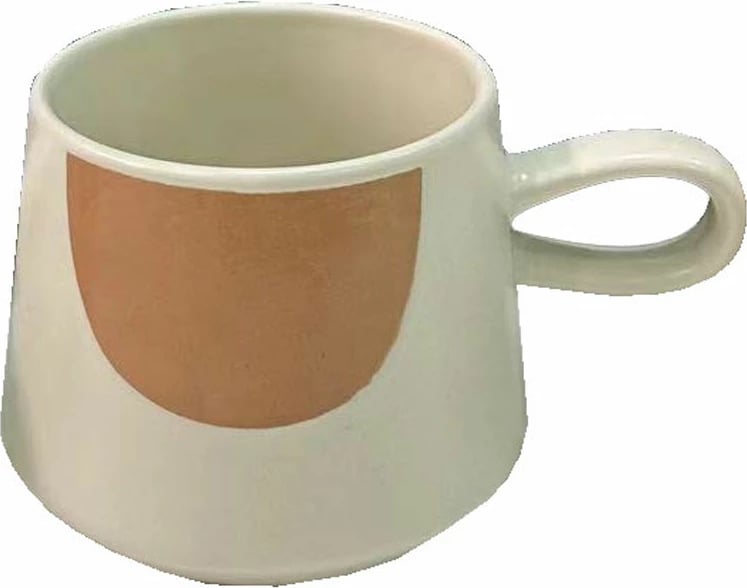 Filxhan Scandi, porcelan New Bone China, i bardhë-bezhë, 8x8x8cm Filxhan Scandi, porcelan New Bone China, i bardhë-bezhë, 8x8x8cm