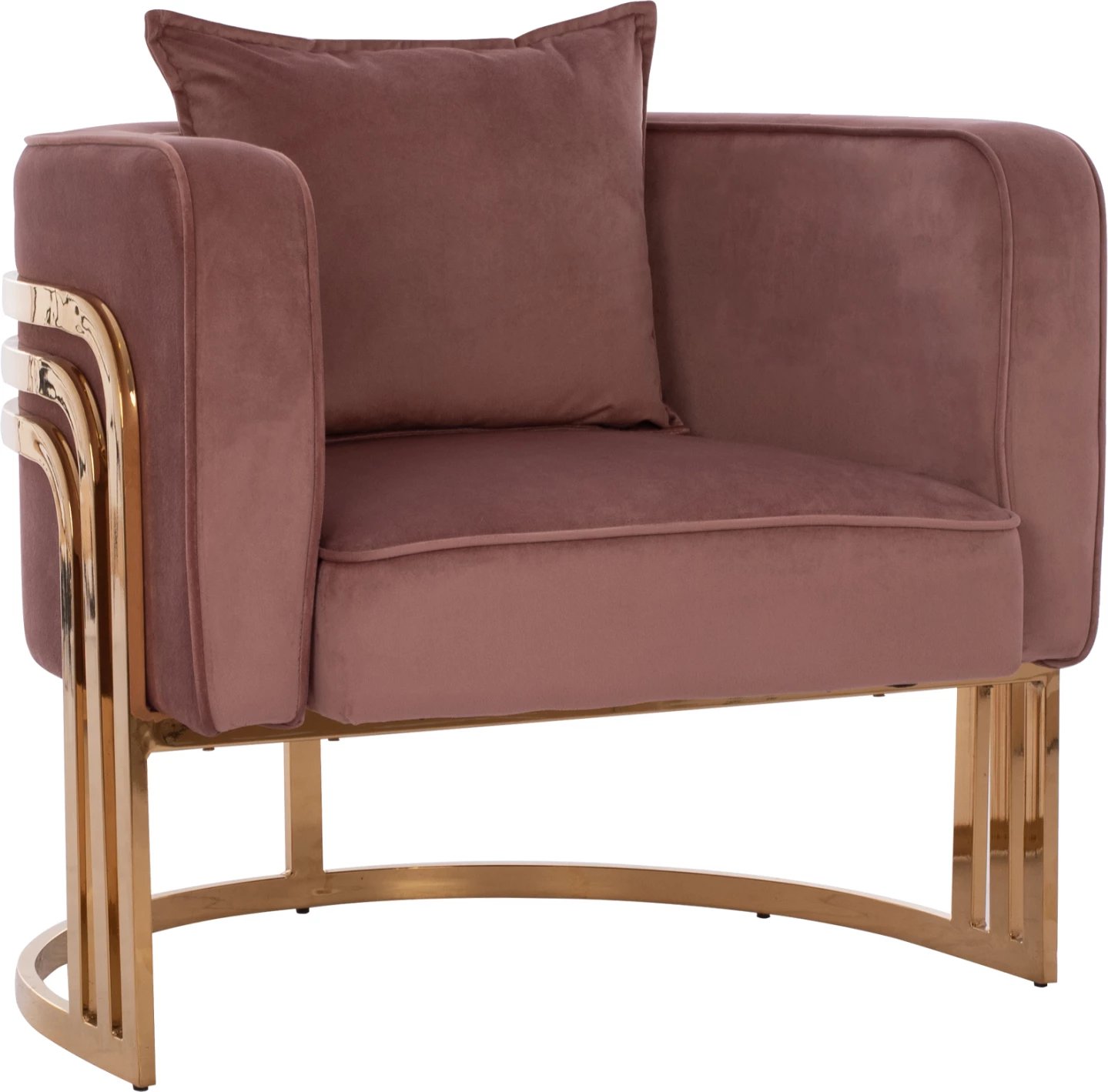 Karrige TIANA me kornizë metali të artë dhe shpinë të ulët FH8738.02