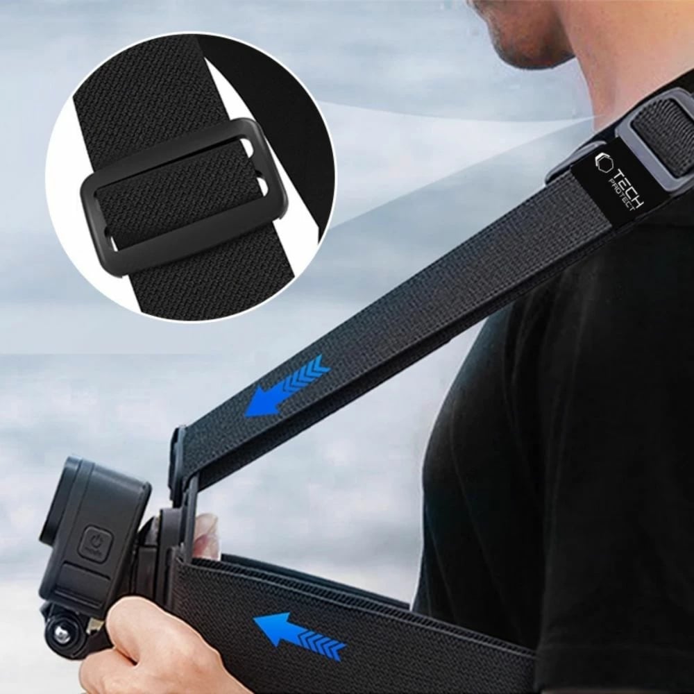 Mbajtëse kraharori Tech-Protect GA100 për GoPro/DJI, e zezë