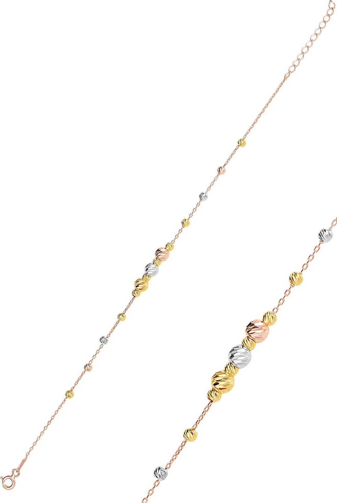 Byzylyk argjendi, ngjyrë rozë e artë, Jumeon, 11503ROS