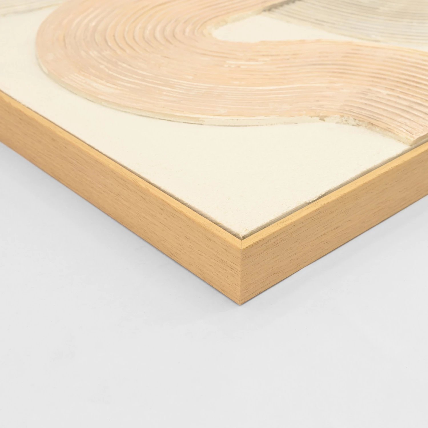 Pikturë muri 3D FH4557 me kornizë PS ngjyrë bezhë, forma të lakuara, 72x5x102H cm