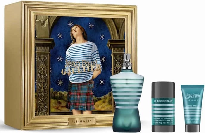 Set Eau de Toilette për burra Jean Paul Gaultier Le Male, 125ml, 3 copë