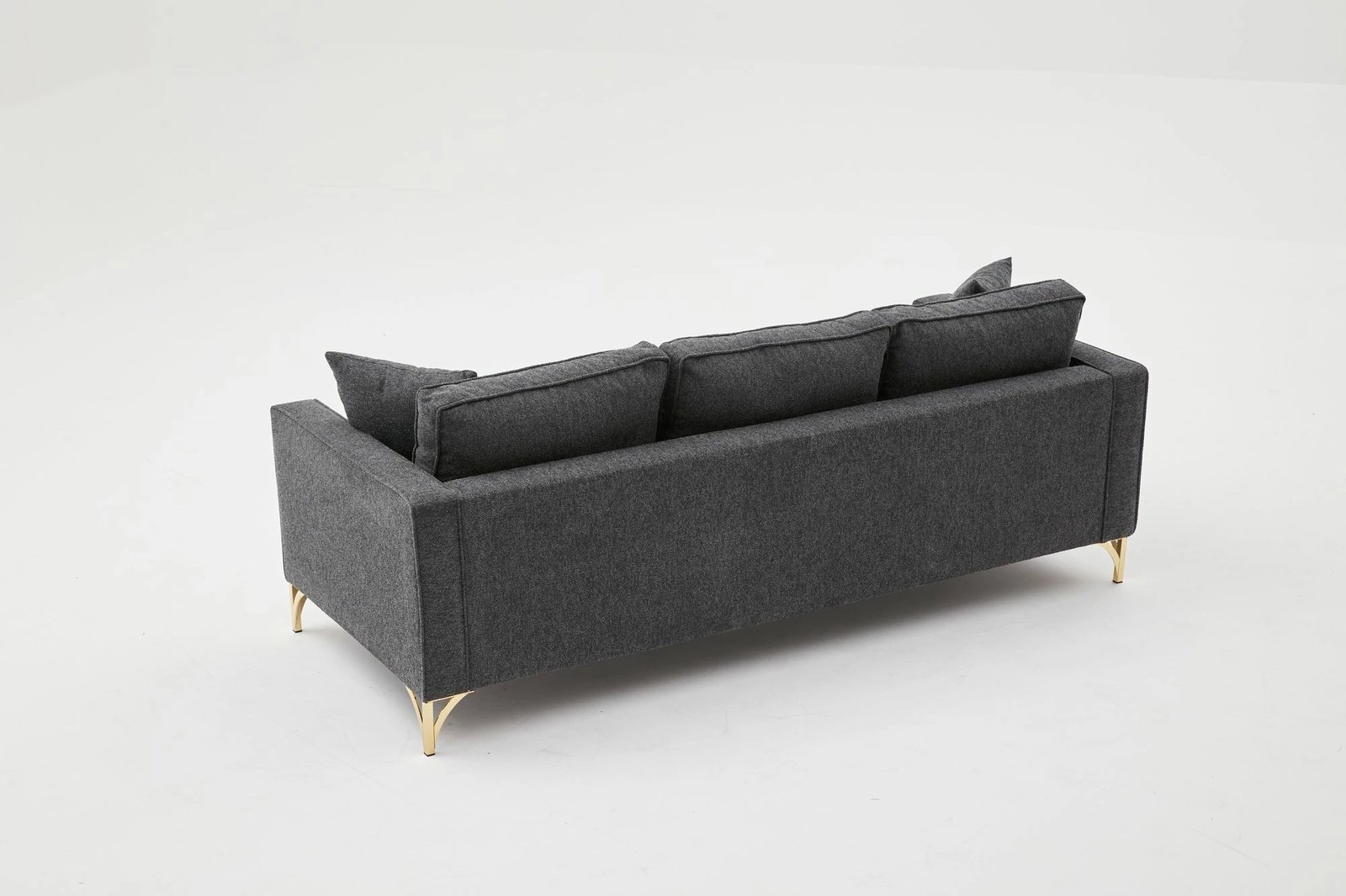 Divan treshe Atelier del Sofa, Berlin, antracit, këmbë ari