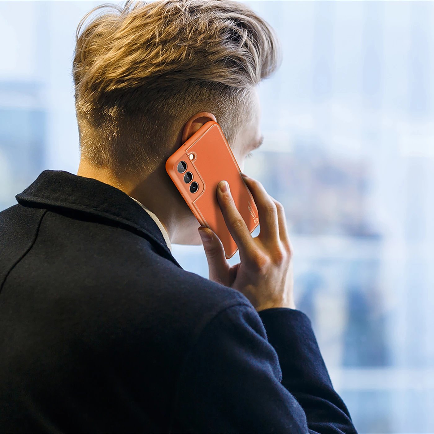 Mbështjellës Dux Ducis Yolo për Samsung Galaxy S22+, lëkurë ekologjike, portokalli Mbështjellës Dux Ducis Yolo për Samsung Galaxy S22+, lëkurë ekologjike, portokalli