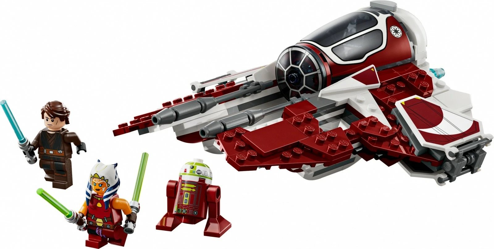 Set LEGO Star Wars Jedi Interceptor Ahsoka 75401, 290 pjesë, për fëmijë, e kuqe
