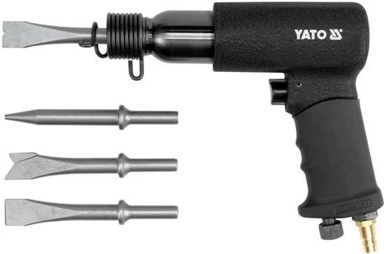 Çekiç pneumatik YATO YT-0990 me 4 daltë, i zi