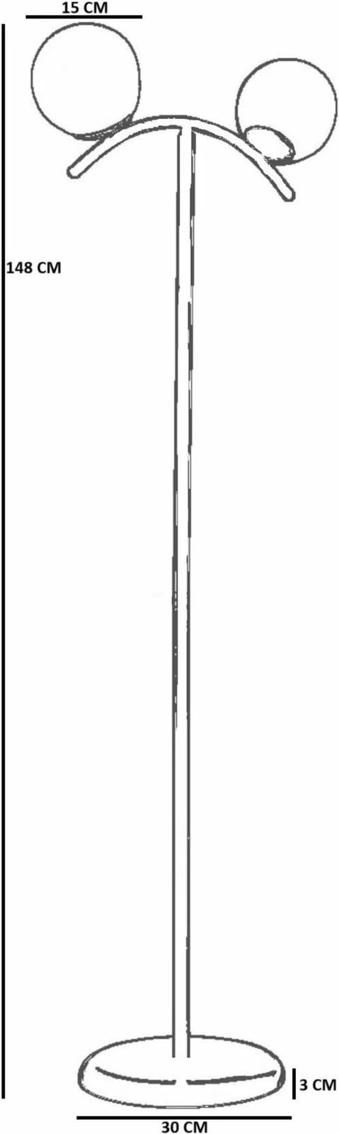 Llambë dyshemeje Opviq, 8943-7, e bardhë dhe e zezë