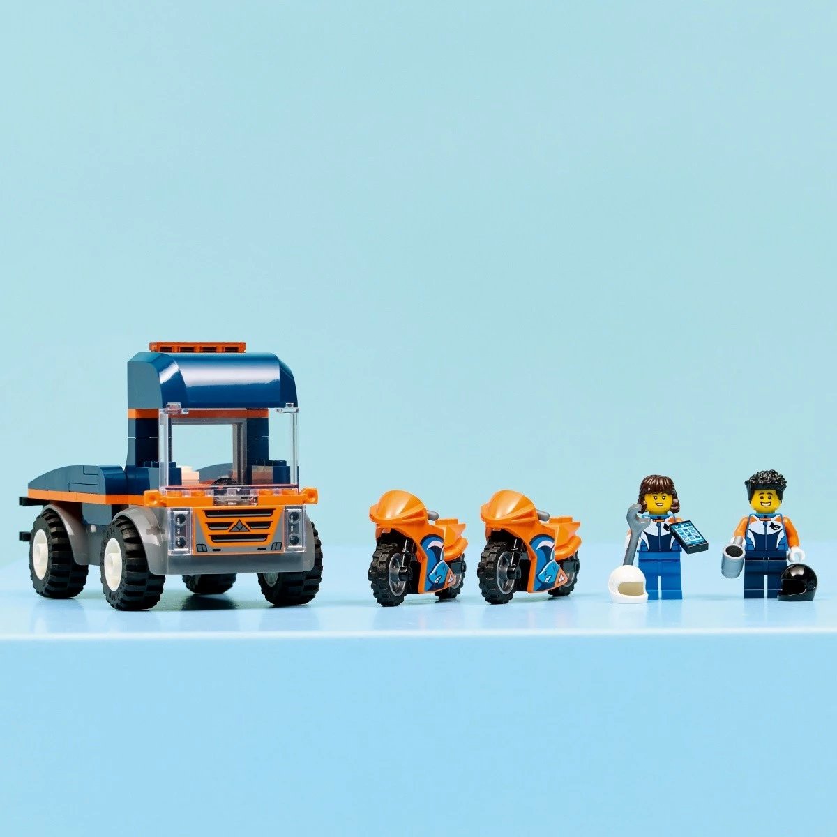 Set ndërtimi LEGO City 60491 transportues motoçikletash 88 pjesë 4+ blu/portokalli