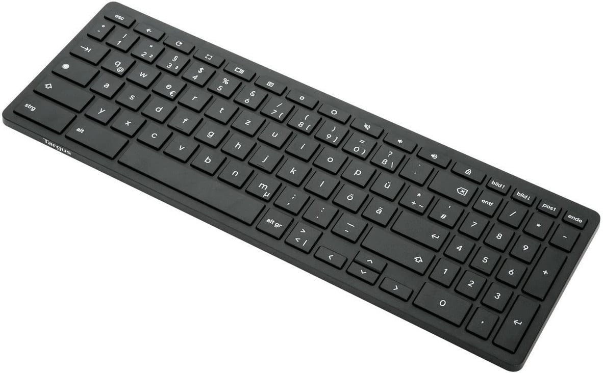 Tastierë Targus Works with Chromebook, Bluetooth, Full-size, QWERTZ, gjermanisht, e zezë