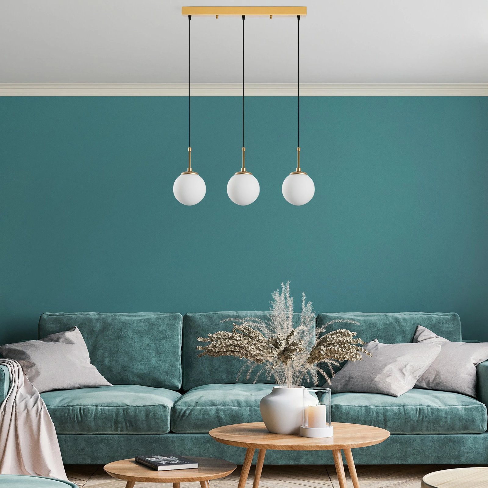 Llambë tavani Opviq, Orbital, ngjyrë ari, 65x15x115cm