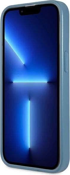 Mbështjellës Guess 4G Triangle Logo me xhepa për kartela, për iPhone 13/13 Pro, Blu