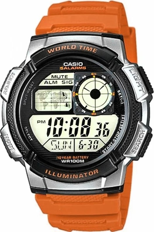 Orë dore për meshkuj CASIO, e zezë