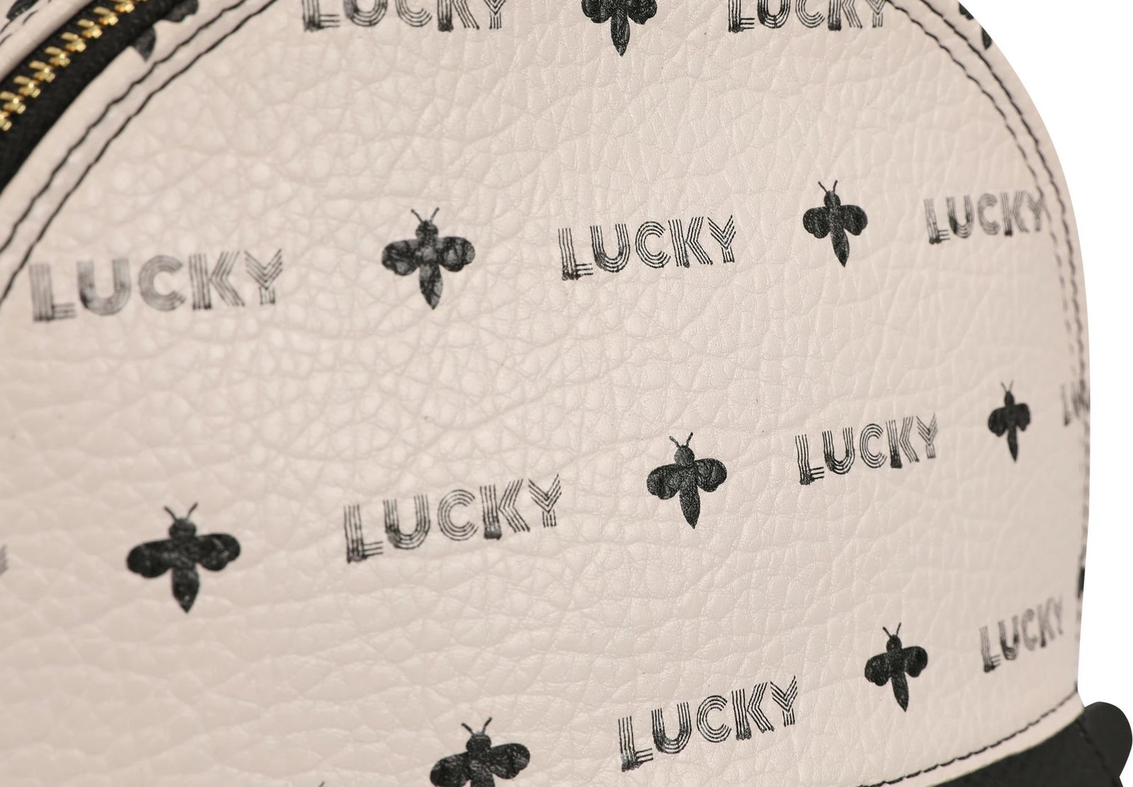 Çantë shpine Lucky Bees, krem e zezë, 338