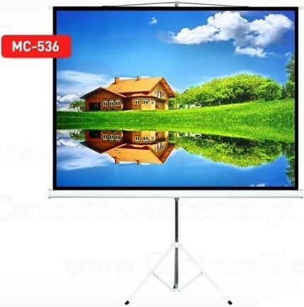 Ekran projektori Maclean MC-536, 72 inç, manual, për dysheme