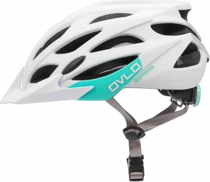 Helmetë biçiklete Meteor unisex, e bardhë/jeshile