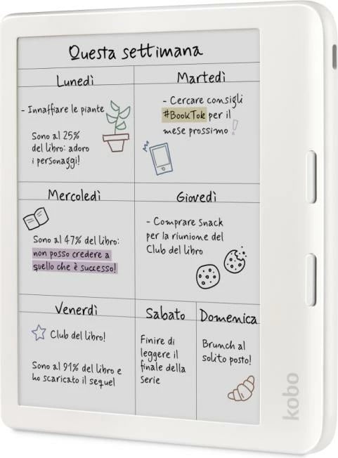 Lexues elektronik Kobo Libra Colour N428-KU-WH-K-CK 30GB i bardhë