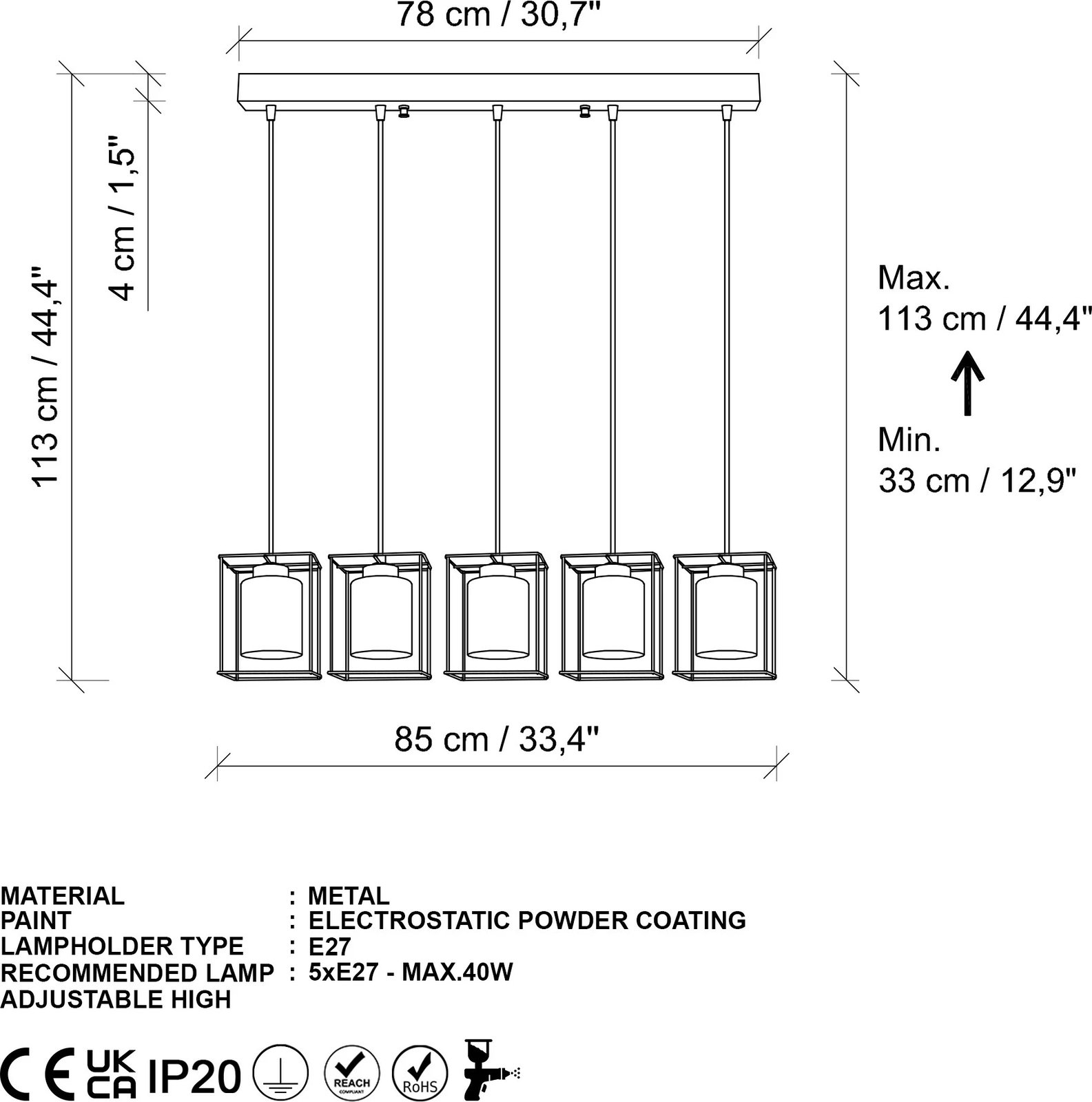 Llambadar Opviq, Swank - 702-10, ngjyrë ari