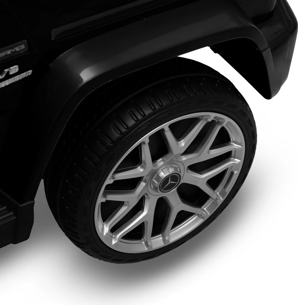 makinë elektrike për fëmijë, Baby Mix, Mercedes-Benz G63 AMG, 12V 4.5Ah, 2x30W, telekomandë 2.4G, USB Bluetooth radio, e zezë