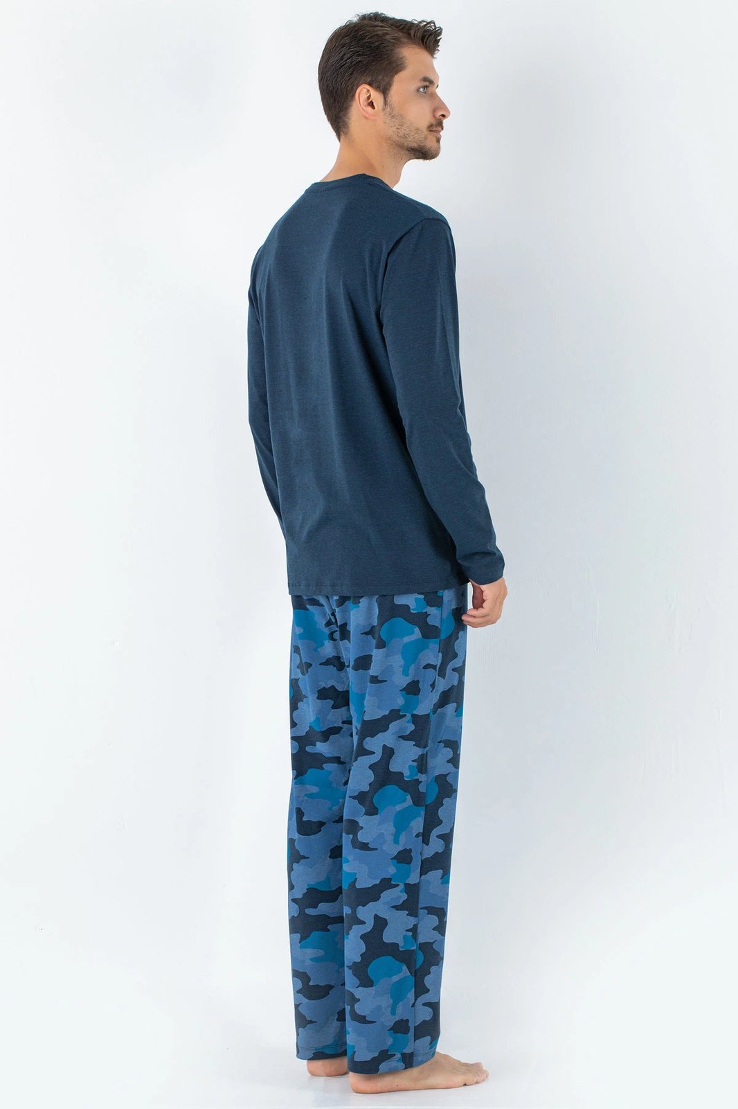 Set pizhamash për burra, Jumeon, 002-000820, ngjyrë e kaltër e errët