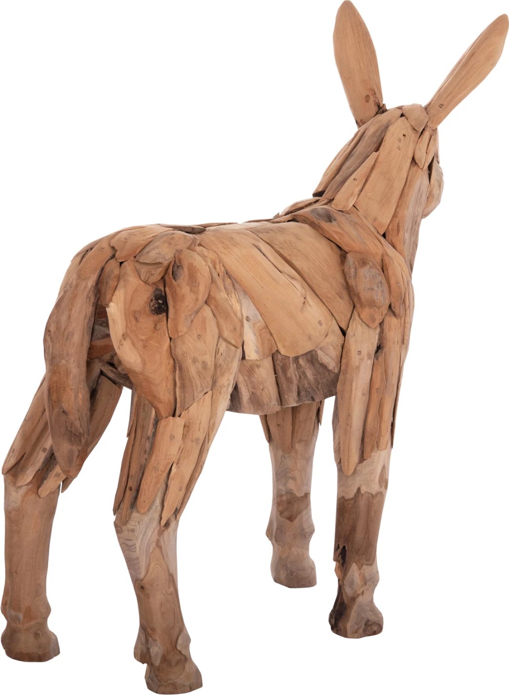 Gomar dekorativ prej druri tik të ricikluar, ngjyrë natyrale, FH4387, 103x33x99.5cm