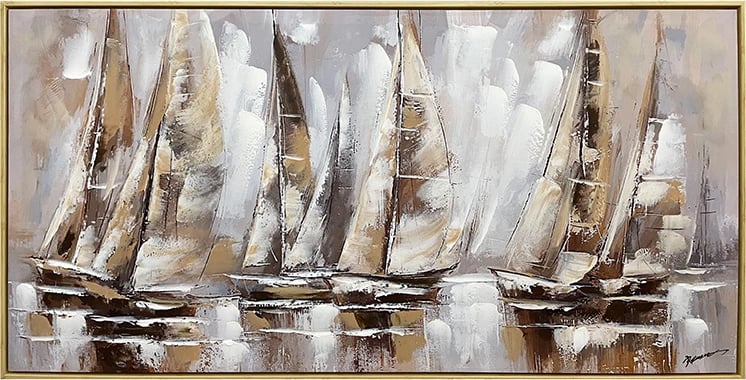 Pikturë në kanavacë Yelkan I me kornizë, 120x3.5x60cm