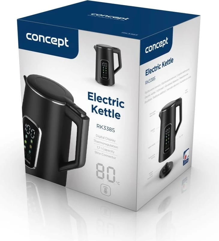 Çajnik elektrik, Concept, RK3385, 1.7L me kontroll temperature 45–100°C, 2200W, i zi